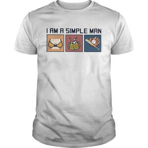 I Am A Simple Man Breast Beer Baseball Shirt